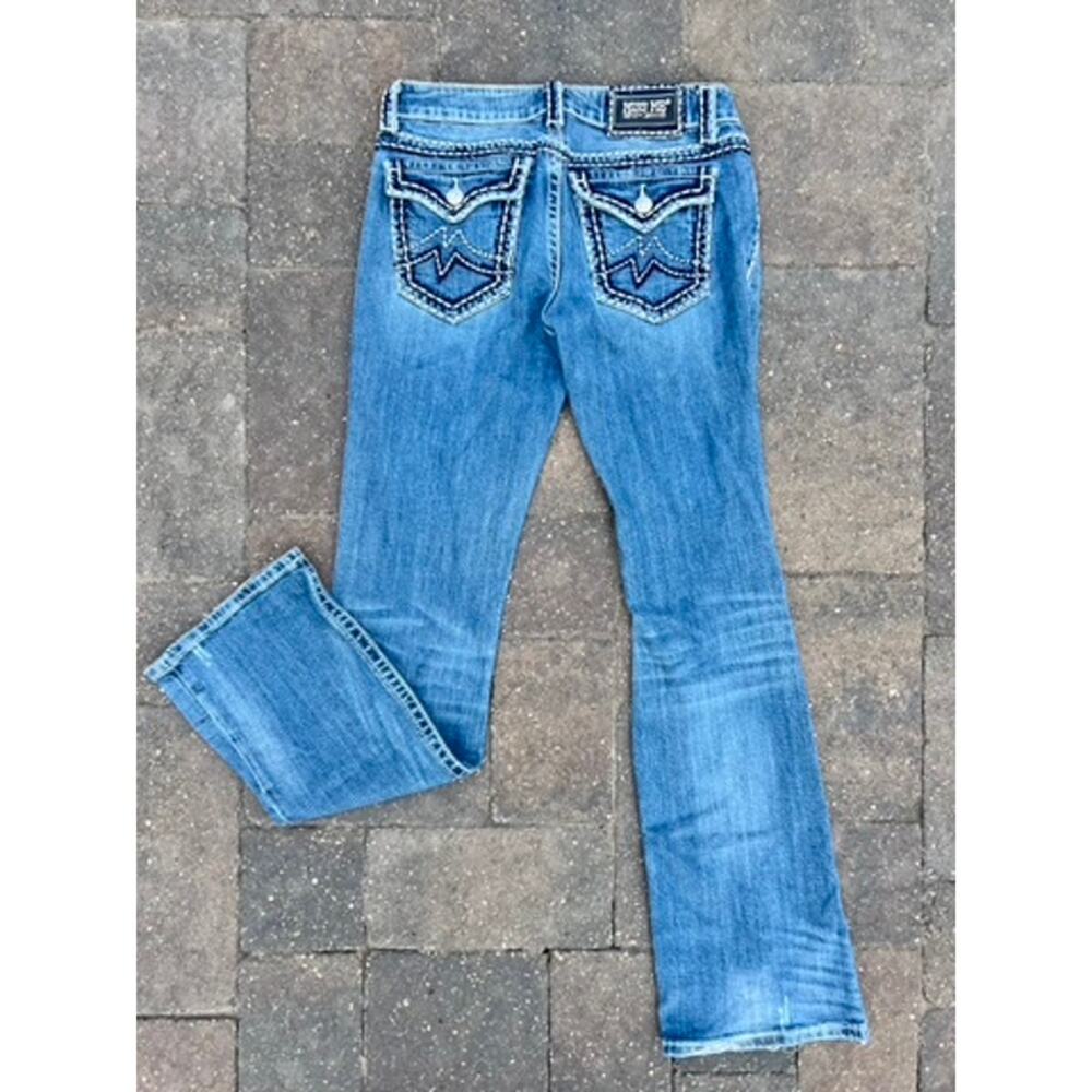Miss Me mid rise cross embellished bootcut jeans size 30x33